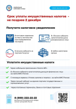 02 декабря 2024 года срок уплаты имущественных налогов
